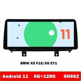 12.3 inch Screen Snapdragon 662 6+128G Car Radio Stereo Multimedia Player For BMW X5 F15 X6 F16 2014-2017 NBT 4G Carplay Navigation