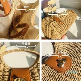 Designer-Evening Bags Large Woven Shoulder Bag Summer Straw Shell Bohemian Rattan Beach For Women Crossbody Dumpling Purse Tote