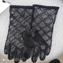 women long Lace Bride Bridal Gloves Wedding Gloves Crystals Wedding Accessories Lace Gloves for Brides five Fingerless Wrist Leng 268G