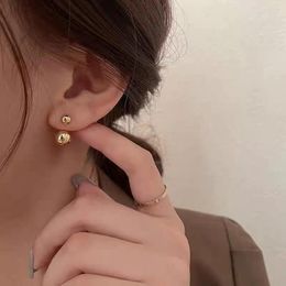 Stud Earrings In Fashion Minimalist 2 Metal Balls Ear Bone Simple Personality For Women Female Jewellery Girl Gifts