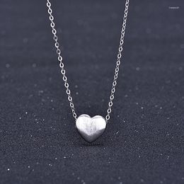 Pendant Necklaces Exquisite Silver Colour Fashion Simple Charm Stylish Heart Choker Necklace For Women Girls Party Gift Fine Jewellery 2Y1496