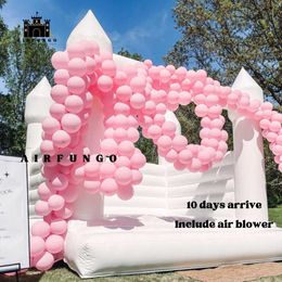 Outdoor Inflatable White Bounce House PVC Inflatable Bouncy Castle/Moon Bounce House/Bridal Bounce Wedding Bounce House White