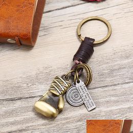 Key Rings Boxing Glove Ring Retro Bronze I Feel About You Keychain Inspired Chain Keyrings Women Men Fashion Jewellery Drop Ship 154 R Otjvz