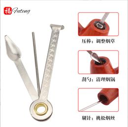 Smoking Pipes Three in one cigarette knife, pressure rod, scraper, needle, three purpose stainless iron folding cigarette knife