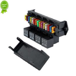 New 15 Ways Blade Fuse Box Multi-Circuit Assembly Control Fuse Holder with Relay Fuse Wiring Harness Automotive Assembly