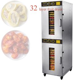 Food Dehydration Dryer Dried Fruit Machine Household And Large Commercial 32-layer Capacity Visual Door Lighted 3000W