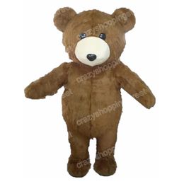 halloween Brown Bear Mascot Costume Cartoon Character Outfits Suit Christmas Carnival Unisex Adults Carnival Birthday Party Dress