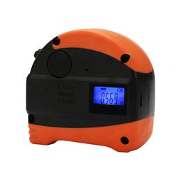 Tape Measures 2-in-1 Multifunctional USB Rechargeable Digital Laser Distance Meter High Accuracy Tape Measure with Anti-fall Steel Tape 40M 230516