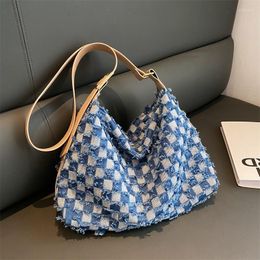 Evening Bags Casual Creativity Design Denim Tote For Women Fashion Exquisite Shopper Bag Handbag 2023 Crossbody Shoulder