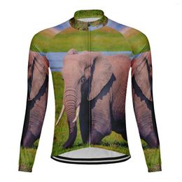 Racing Jackets 2023 Elephant Men Cycling Jersey Long Sleeve Tops Bicycle MTB Downhill Shirt Road Bike Team Summer Sports Clothing