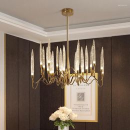 Chandeliers Pendant Lights LED Modern Luxury Candle Chandelier Crystal Tree Branch Ceiling Lamp Living Room Bedroom Indoor Decor Fixture