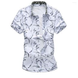 Men's Casual Shirts 2023 Men's 3D Floral Print Short Sleeve T-shirt Blouse Fashion Aloha Tops Oversized Tees Shirt Men Clothing