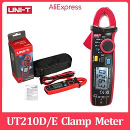 Clamp Metres UNI-T UT210D UT210E Mini Digital Clamp Metre 200A AC DC Current Pliers Ammeter Voltage Voltmeter Professional Electrical Tester 230516