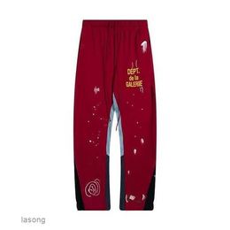 Galleries Dept Designer Sweatpants Sports Pants 7216b Painted Flare Sweat Pant Hand Ink Splashing Stitched Men039s and Women05947847iqz2m3kyo7t44cmd