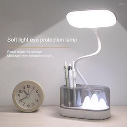 Table Lamps Desk Lamp Stepless Dimming Rechargeable Not-dazzling Color Temperature Adjustable LED Reading Night Light Home Supplies