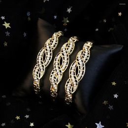 Bangle Neovisson High Quality Golden Arabic Crystal Set Thin Twist For Women Algerian Ethnic Wedding Jewelry Gift