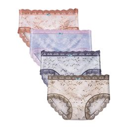 Women's Panties 3Pcs/Set Women Sexy Lace Panties SummerSeamless Underwear Cute Young Girls Briefs Traceless Female Hollow Out Intimates 230516