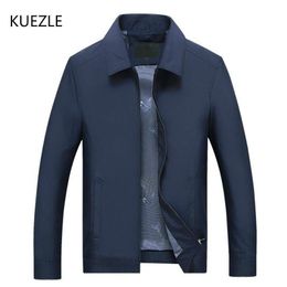 Men's Jackets Men Spring Slim 2023 Middle Aged Lapel Jacket Chaqueta Hombre Summer Thin Coat Corda Vento Masculino XXXL Black