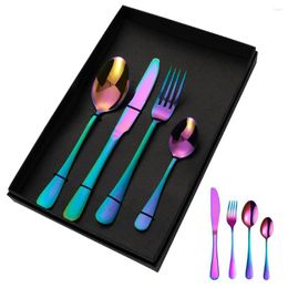 Dinnerware Sets Dinner Set Luxurious Camping Cookware Outdoor Utensils For Kitchen Accessories Home Gift Stainless Steel Cutlery Steak