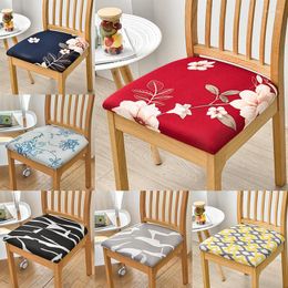 Chair Covers Square Seat Cushion Cover With Elastic Bottom For Living Room Dinning Removable Slipcovers Protector