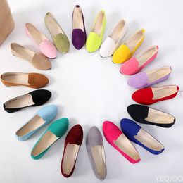Abendschuhe Sepatu Flat Slip On Wanita Kasual Nyaman Loafers Fashion Solid Polos Ujung Lancip Balet 230516