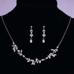 Necklace Earrings Set Gorgeous Crystal Bride For Women Luxury Choker Prom Wedding Dress Bridal Sets Fashion