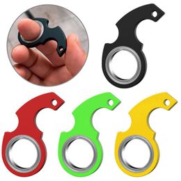Spinner Stress Toy Metal idget Toys Kid Fingertip Spinning Keyring Finger Keyring Relieve Boredom Party Gift Turntable Keychain