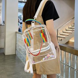 Clear Backpack Sport Sturdy PVC Shoulder Bag Purses Totes Waterproof Transparent Summer Beach Bag