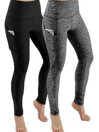 Yoga Outfit High Waist Legging Pockets Fitness Bottoms Running Sweatpants for Women Quick-Dry Sport Trousers Workout Yoga Pants 230516