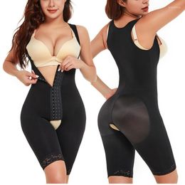 Women's Shapers Bodysuit Shapewear Open Crotchless Bodycon Romper Jumpsuit Slimming Panty Full Body Shaper Waist Trainer Corset Women