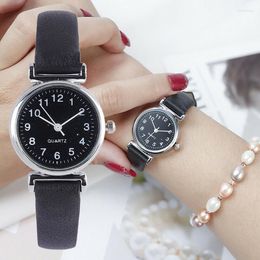 Wristwatches Women's Watches Classic Casual Quartz Leather Strap Band Round Analogue Clock Wrist For Women Watch High Quality 2023