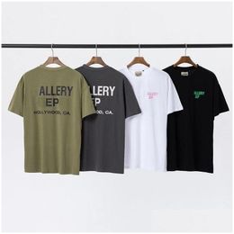 Men'S T-Shirts 2022 High Street Mens Tshirts Retro Casual Loose Shortsleeved And Womens Tshirt Hiphop Cotton Drop Delivery Apparel C Dhfin