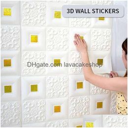 Wallpapers 3D Wallpaper Foam Wall Sticker Brick Self Adhesive Tv Background Waterproof For Kids Room Home Decor Drop Delivery Garden Dh235