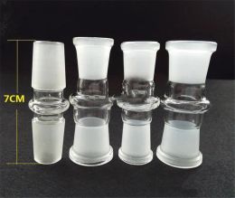 Standard Pyrex Adapter Smoking Accessories 7cm Hookah Bowl Adapters 14-14mm Male 18-18male 14-18mm Female Adaptor for Glass Water Pipe Bong