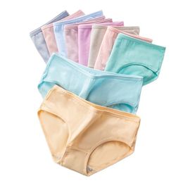 Women's Panties 7PCS/Set Women's Panties Pure Cotton Young Girls Briefs Breathable Underpants Soft Women Underwear Solid Sexy Female Lingerie 230516