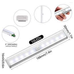 Night Lights 1/3 Pcs PIR Motion Sensor Light Dimmable Closet LED Under Cabinet For Cupboard Wardrobe Stairs Kitchen