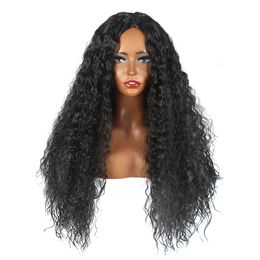 HighKnight Carever Preço barato 100% Cabelo humano virgem brasileiro Curly V Part Wigs para mulheres negras presentes