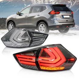 LED Rear Taillight For Nissan X-trail 20 14-20 19 Rear Running Lamp Brake Reverse Dynamic Turn Signal Tail Light