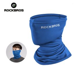 Magic Scarves ROCKBROS Summer Face Scarf Neck Sun Protection Silk Cycling Headwear Motorcycle Scooter MTB Road Cycling Mask Breathable Bandana 230515