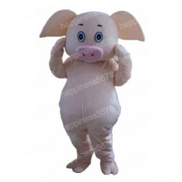 Simulation Pig Mascot Costumes Unisex Cartoon Character Outfit Suit Halloween Adults Size Birthday Party Outdoor Festival Dress