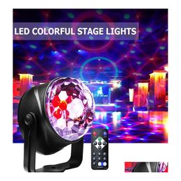 Projector Lamps Epacket Portable Laser Lamp Stage Led Lights Rgb Seven Mode Lighting Mini Dj With Remote Control For Christmas Drop Dhdns