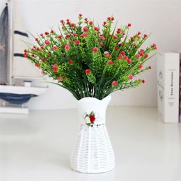 Decorative Flowers Christmas Artificial Realistic Plastic Flower Faux Wedding Home Decoration Fake Plants