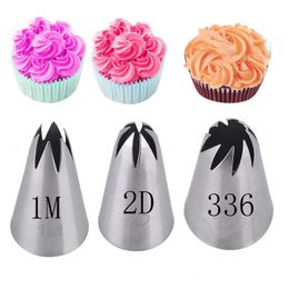 Other Bakeware 1 Buah Alat Dekorasi Kue Nosel Mawar Icing Piping Nozzle Krim Cupcake Tips Baking Aksesori 1M 2D 336 230516