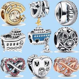 925 charm beads accessories fit pandora charms Jewellery Wholesale Star Family Infinity Heart Anchored Cruise Ship Bead