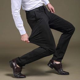 Mens Pants Spring Autumn Fashion Business Casual Long Suit Male Elastic Straight Formal Trousers Plus Big Size 2840 230516
