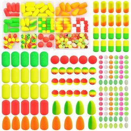 Fishing Accessories 138Pcs Pompano Rigs Floats Beads Kit Foam Snell Fishing Floating Bobbers Surf Fishing Live Bait Walleye Rig Making Accessories 230516