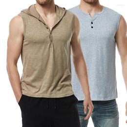 Men's Tank Tops Fashion Summer Men's Casual Lightweight Sleeveless Cotton T-shirt Thin Quick-Dry Sports Gym Vest Bodybuilding Fitness