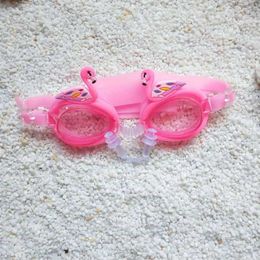 goggles New Design Adjustable Sile Kids Swimming Goggles Children Lovely Swan Swim Eyewear Boy Girls Colourful Cute Swimming Glasses P230516