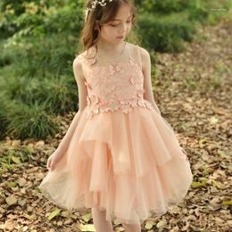 Girl Dresses Flower For Weddings A-line Tulle Appliques PearlsFirst Communion Little