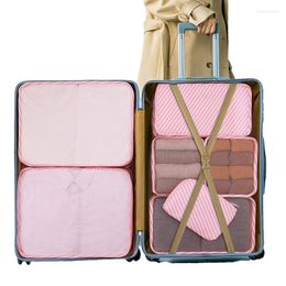 Storage Bags 8pcs Travel Organiser Portable Suitcase Luggage Clothes Shoes Bag Packing Woman Toiletry